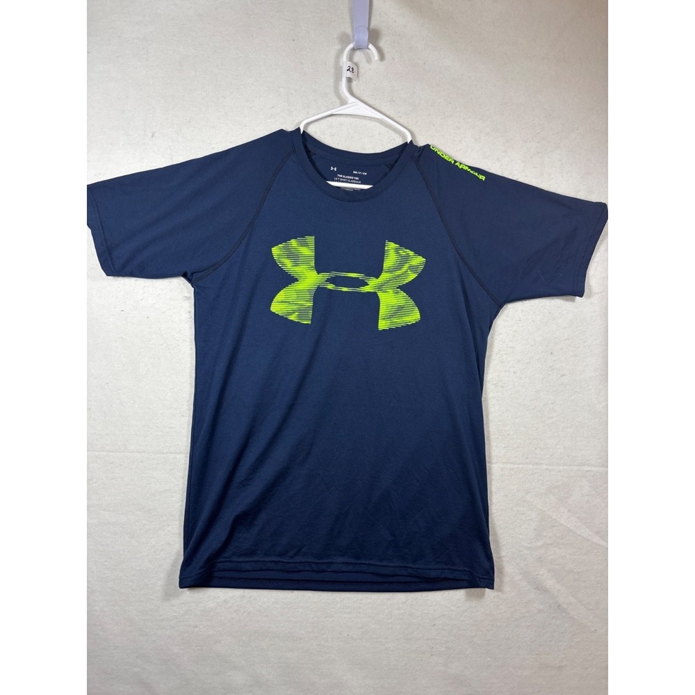 Under Armour Classic Tee SM Navy Blue Polyester & Cotton kids